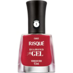 Esmalte Cremoso Risqué Diamond Gel Vermelho Rubi 9,5ml