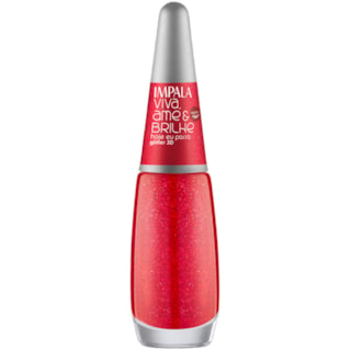 Esmalte Impala Viva, Ame & Brilhe Hoje Eu Posso Glitter 3D 7,5ml