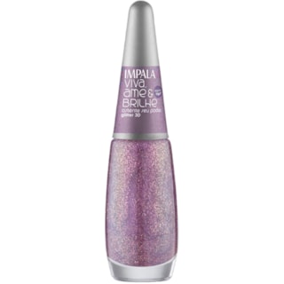 Esmalte Impala Viva, Ame & Brilhe Ostente Seu Poder Glitter 3D 7,5ml