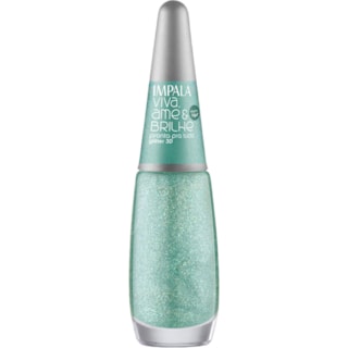 Esmalte Impala Viva, Ame & Brilhe Pronta Pra Tudo Glitter 3D 7,5ml