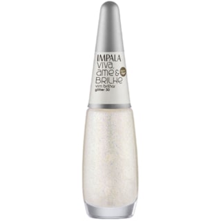 Esmalte Impala Viva, Ame & Brilhe Vim Brilhar Glitter 3D 7,5ml