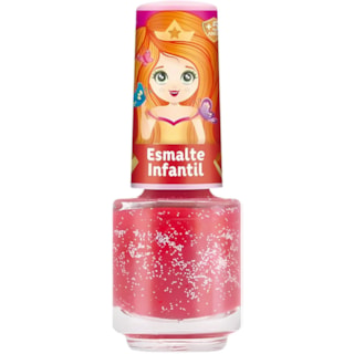 Esmalte Infantil Magia de Princesa Melancia Glitter 6,5ml