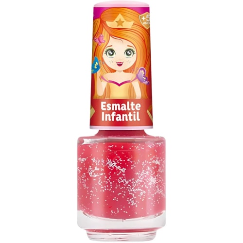 Esmalte Infantil Magia de Princesa Melancia Glitter 6,5ml