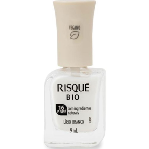 Esmalte Risqué Bio Vegano Lírio Branco 9ml