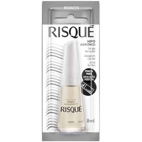 Esmalte Risqué Branco Cremoso Paris 8ml