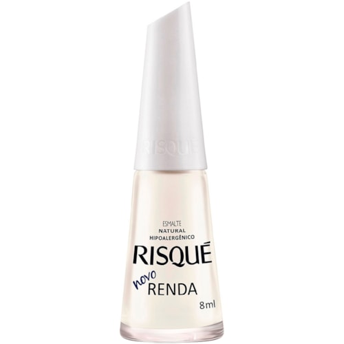 Esmalte Risqué Branco Natural Novo Renda 8ml