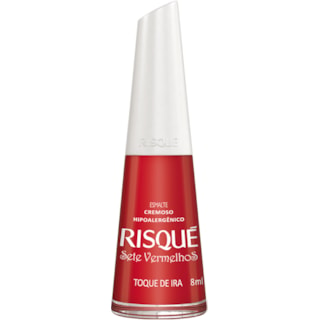 Esmalte Risqué Cremoso 7 Vermelhos Toque de Ira 8ml