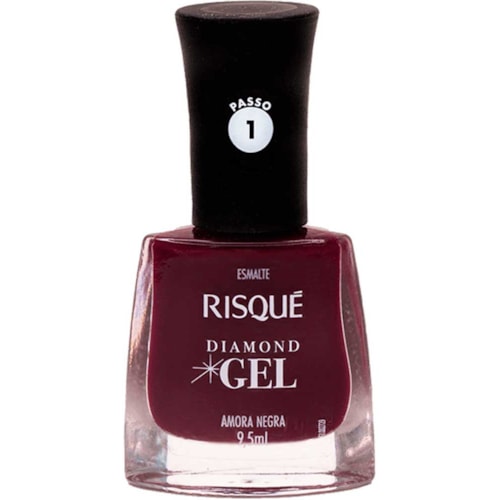 Esmalte Risqué Diamond Gel Amora Negra 9,5ml