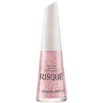 Esmalte Risqué Glitter Granulado Rosé 8ml