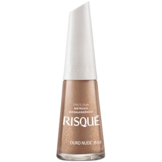 Esmalte Risqué Ouro Nude Metálico 8ml