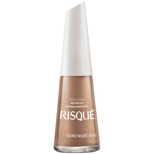 Esmalte Risqué Ouro Nude Metálico 8ml