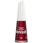 Esmalte Risqué Vermelho Metálico Rubi 8ml