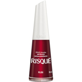 Esmalte Risqué Vermelho Metálico Rubi 8ml