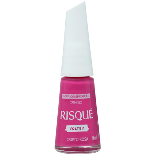 Esmalte Risqué Voltei! Cripto Rosa Cremoso 8ml