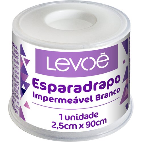 Esparadrapo Levoé Branco Impermeável 2,5cmX90cm