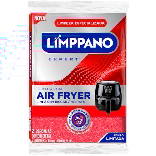 Esponja Antiaderente Limppano para Air fryer