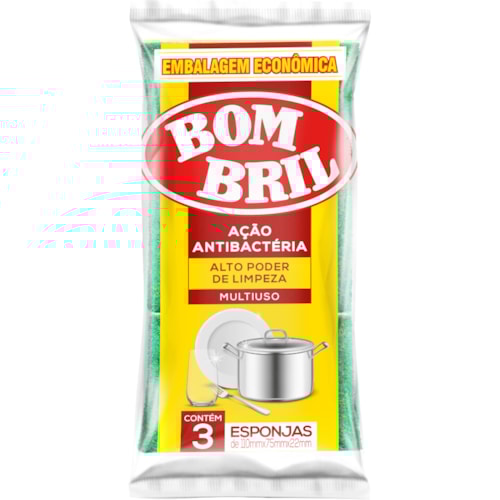 Esponja Bombril Multiuso 3 Unidades