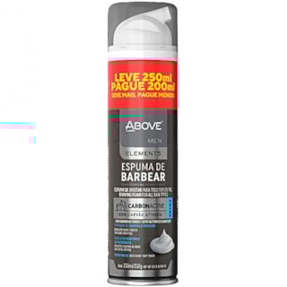 Espuma de Barbear Above Carbon Active Leve 250ml Pague 200ml