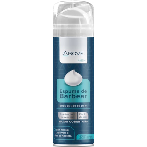 Espuma de Barbear Above Men Todos os Tipos de Pele 200ml