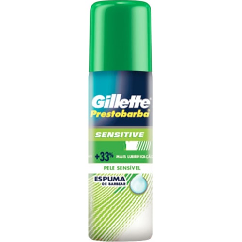Espuma Gillette Presto de Barbear Sensitive 56g