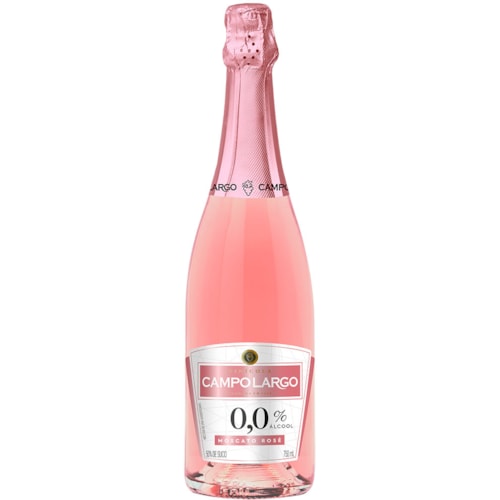 Espumante Campo Largo Moscato Rosé 0,0% Álcool 750ml