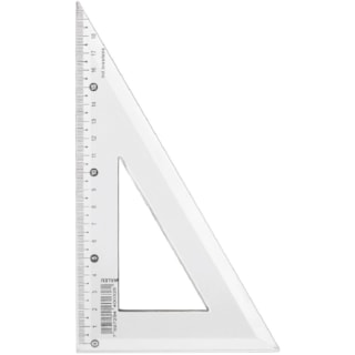 Esquadro Plástico Waleu 21cm 60 - 10 Unidades