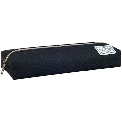 Estojo Escolar Académie Flat Preto Tilibra