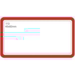 Etiqueta de Preço Adere Vermelha 45mm 60 Unidades