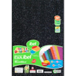 EVA Ibel Glitter Cor Preto 40cmx60cm 5Un