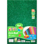 EVA Ibel Glitter Cor Verde 40cmx60cm 10Un