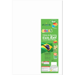 EVA Ibel Liso Cor Branco 40cmx60cm 10Un