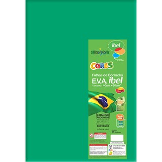 EVA Ibel Liso Cor Verde Bandeira 40cmx60cm 10Un