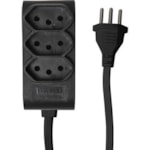 Extensão Taschibra Com Tomada 2M 3P Preto