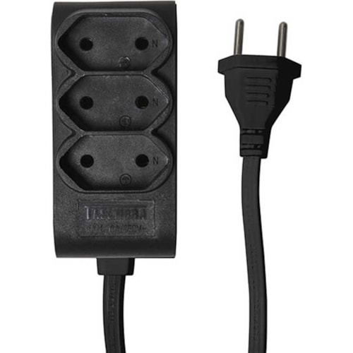 Extensão Taschibra Com Tomada 3M 2P Preto