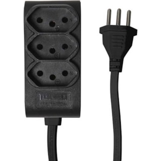 Extensão Taschibra Com Tomada 3M 3P Preto