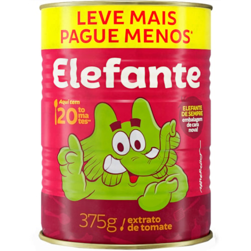 Extrato de Tomate Elefante Lata 375g