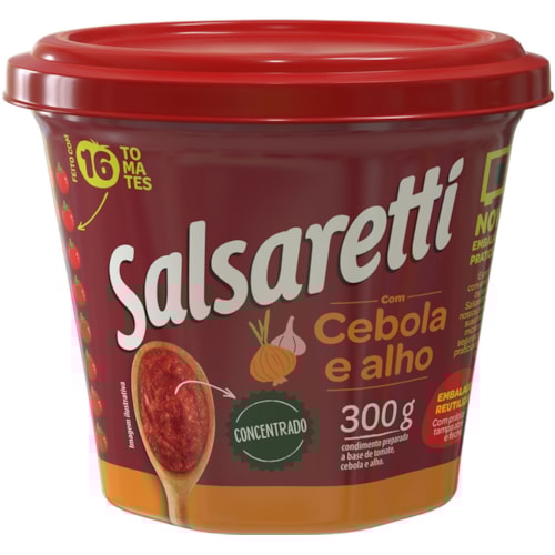 Extratp de Tomate Salsaretti Cebola e Alho Sachet 300g
