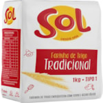 Farinha de trigo Sol Tipo 1 1kg