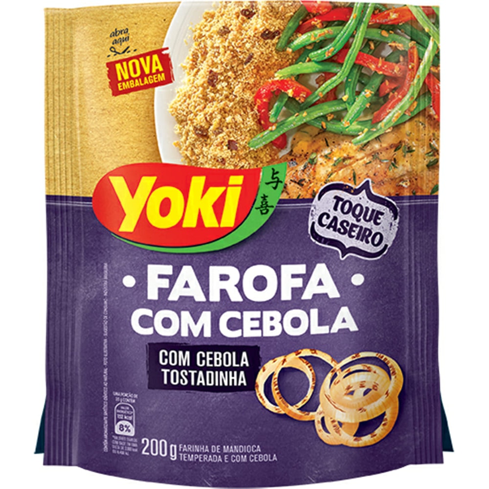 Farofa de Mandioca Temperada com Cebola Yoki 200g - Destro