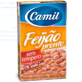 Feijão Carioca Pronto Camil Sem Tempero 490g