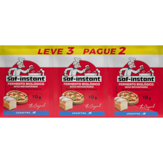 Fermento Biológico Saf Instant Seco 10g Leve 3 Pague 2