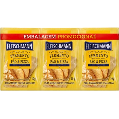 Fermento Fleischman Biológico Seco Instantâneo 10g L3P2