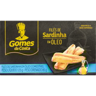 Filés de Sardinha Gomes da Costa Óleo 125g