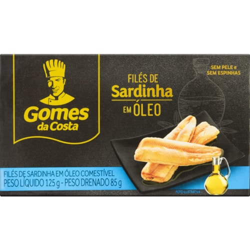 Filés de Sardinha Gomes da Costa Óleo 125g
