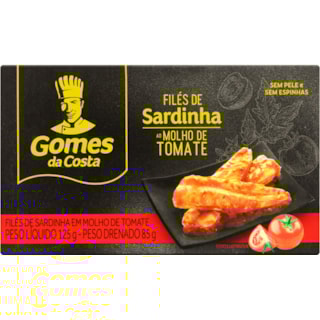 Filés de Sardinha Gomes da Costa Tomate 125g