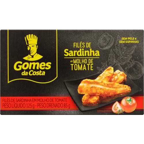 Filés de Sardinha Gomes da Costa Tomate 125g
