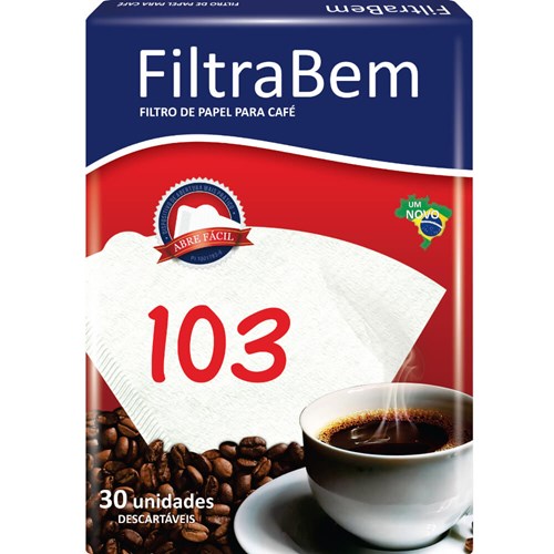 Filtro de Café FiltraBem de Papel 103 30UN