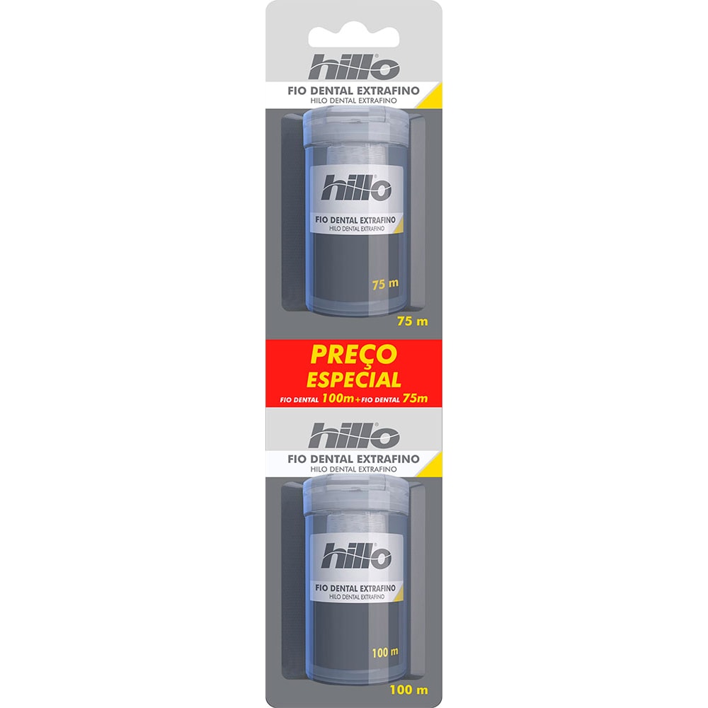 Fio Dental Hillo Extrafino 100m + 75m - Destro