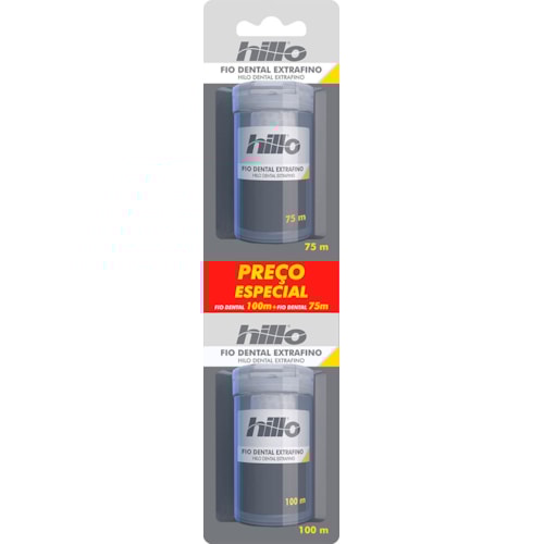 Fio Dental Hillo Extrafino 100m + 75m