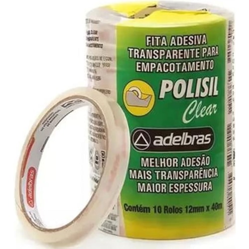 Fita Adesiva Adelbras Polisil 12mmx40m